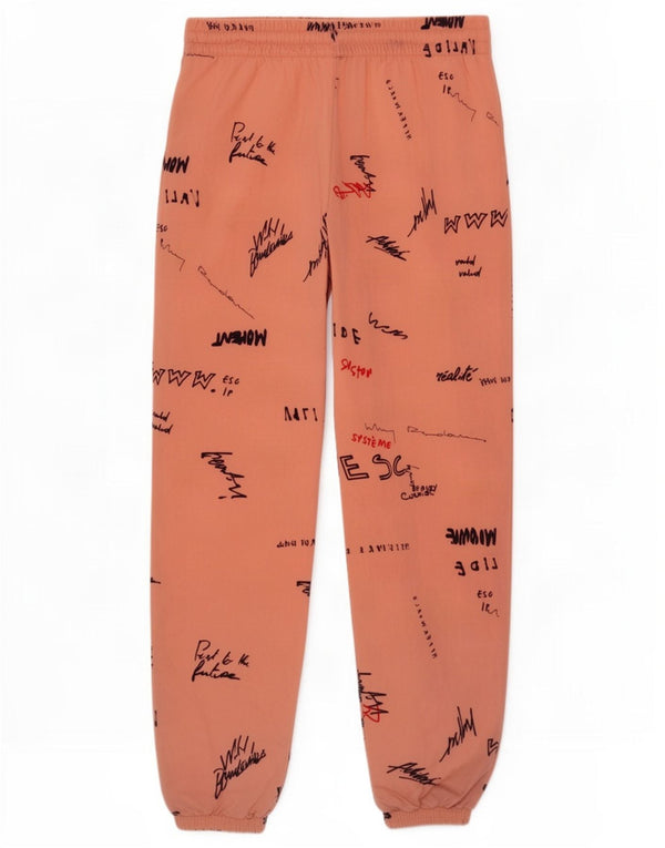 Adidas Pantaloni da tuta con grafica da donna Joggers UK 8 Small Pink Sports