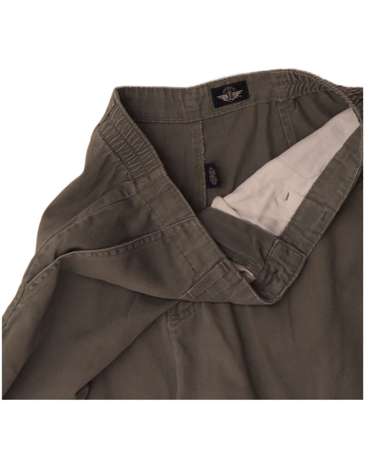 Pantaloncini chino a vita alta da donna Dockers US 14 XL W32 cotone grigio