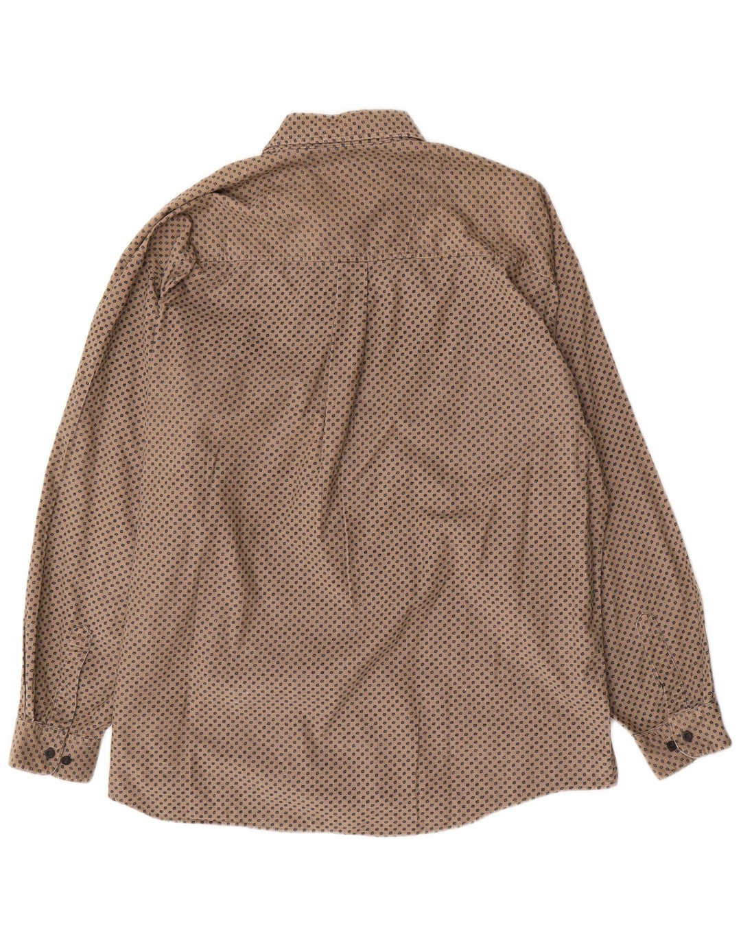 LERROS Mens Corduroy Shirt 2XL Beige Spotted Cotton
