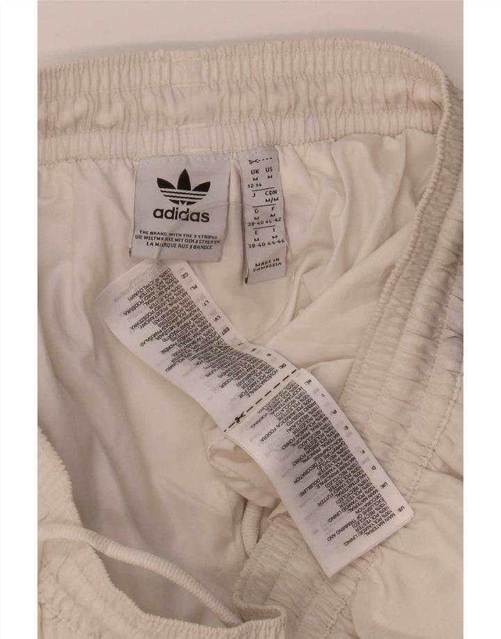 Pantaloni da tuta da donna Adidas UK 12/14 Medium Bianco Poliammide