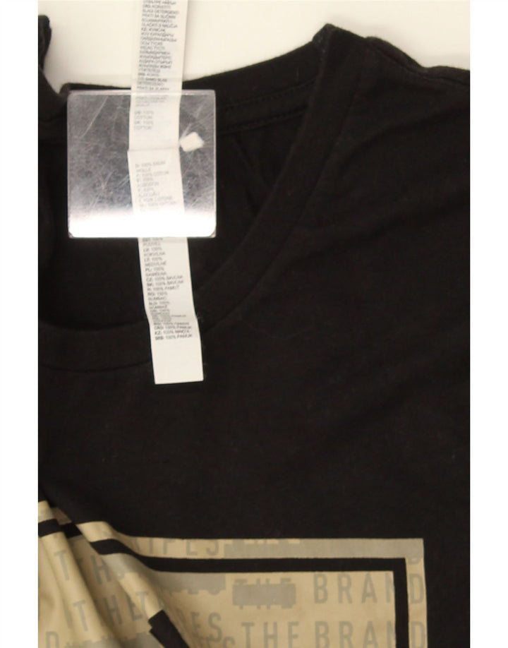 T-shirt grafica da uomo Adidas Top grande in cotone nero