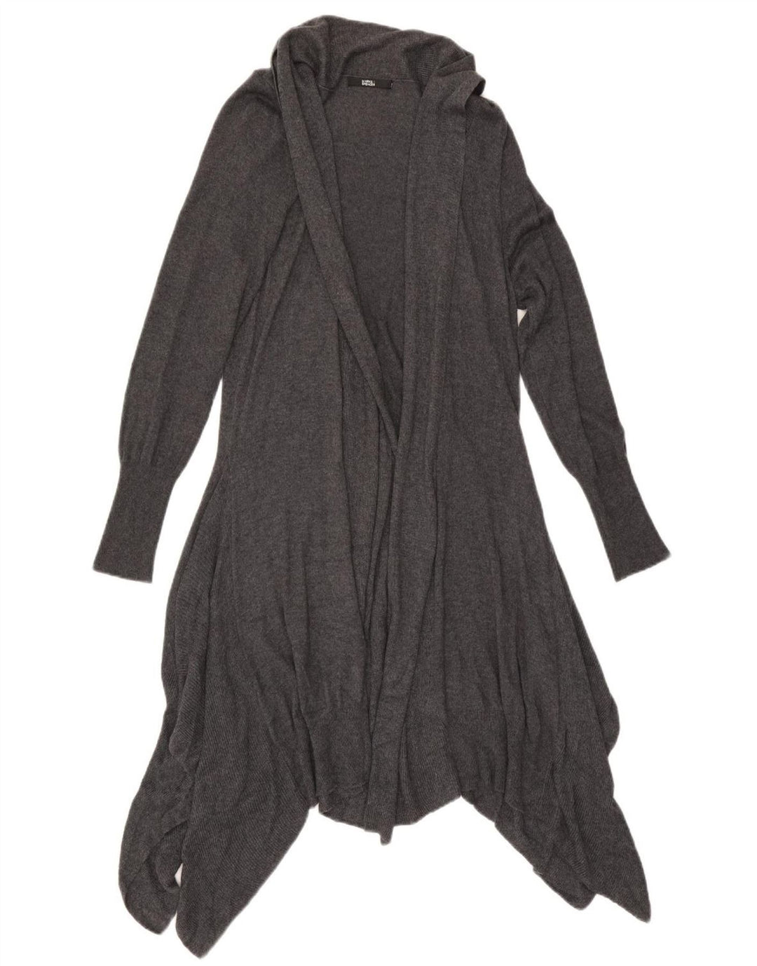 Maglione cardigan aperto lungo da donna Marks & Spencer UK 16 grande grigio