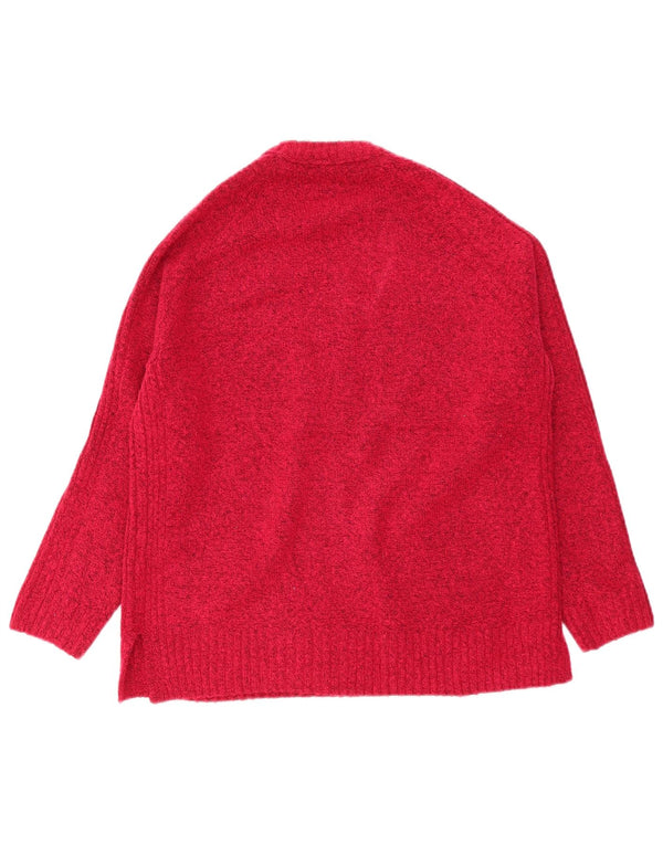 Maglione maglione girocollo da donna Marks & Spencer UK 14 Borgogna medio