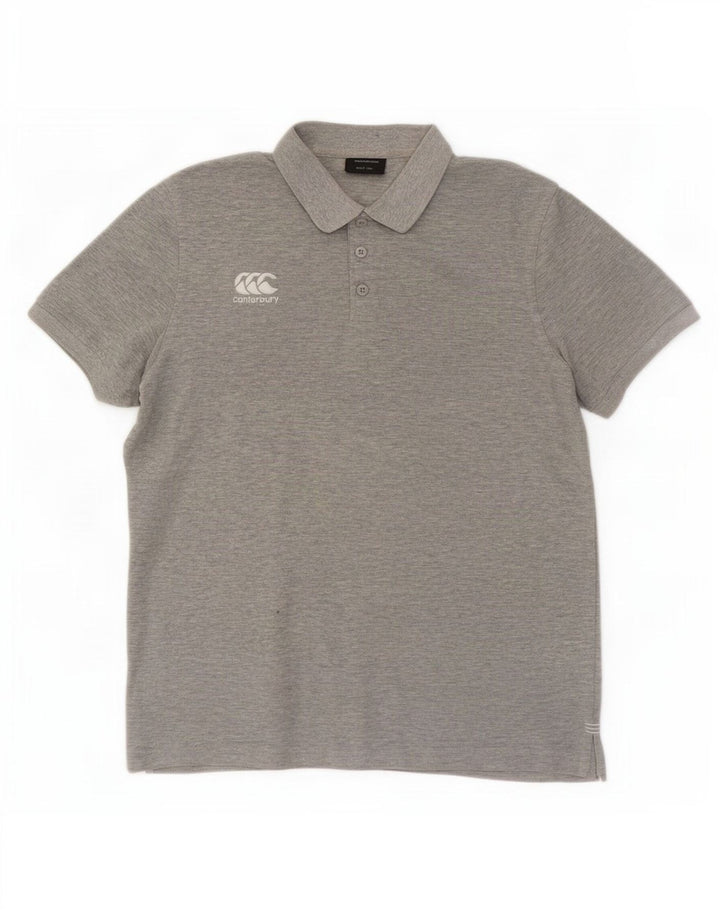 Polo da uomo Canterbury grande grigia