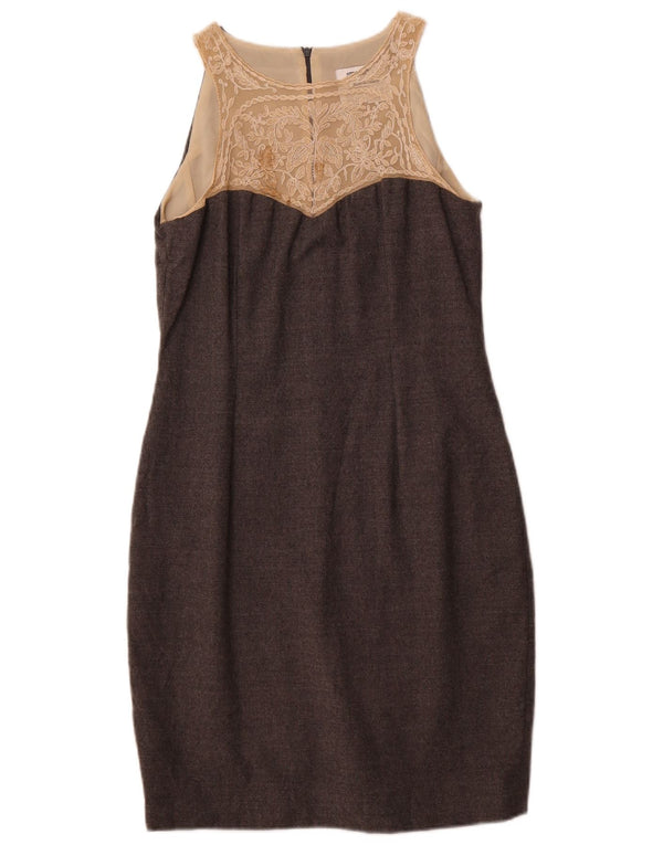 Abito tubino senza maniche da donna SPORTMAX UK 10 Piccolo grigio floreale