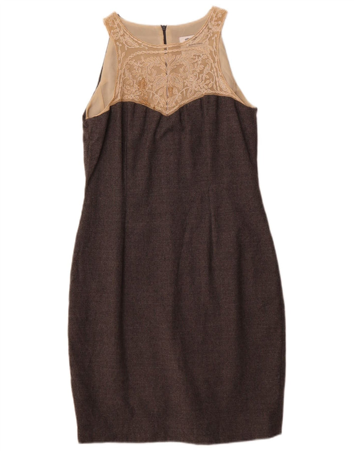 Abito tubino senza maniche da donna SPORTMAX UK 10 Piccolo grigio floreale