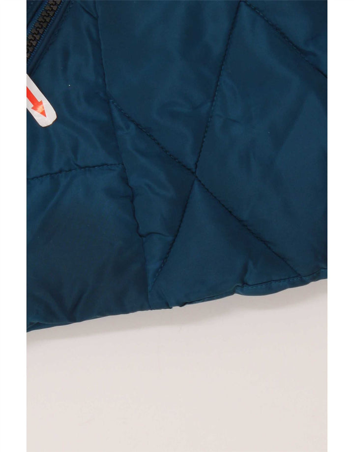 Giacca imbottita trapuntata da donna Marks & Spencer UK 12 poliestere blu medio