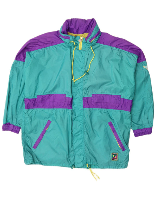 Giacca antipioggia da uomo Jeantex UK 42 XL turchese color block in poliammide