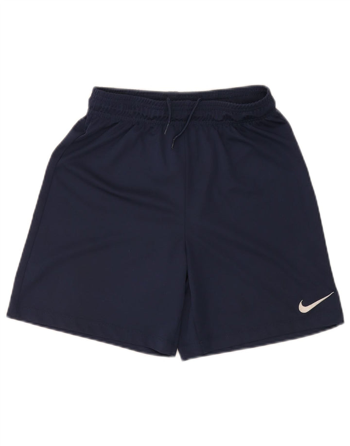 Pantaloncini sportivi NIKE da bambino Dri Fit 12-13 anni Large in poliestere blu navy