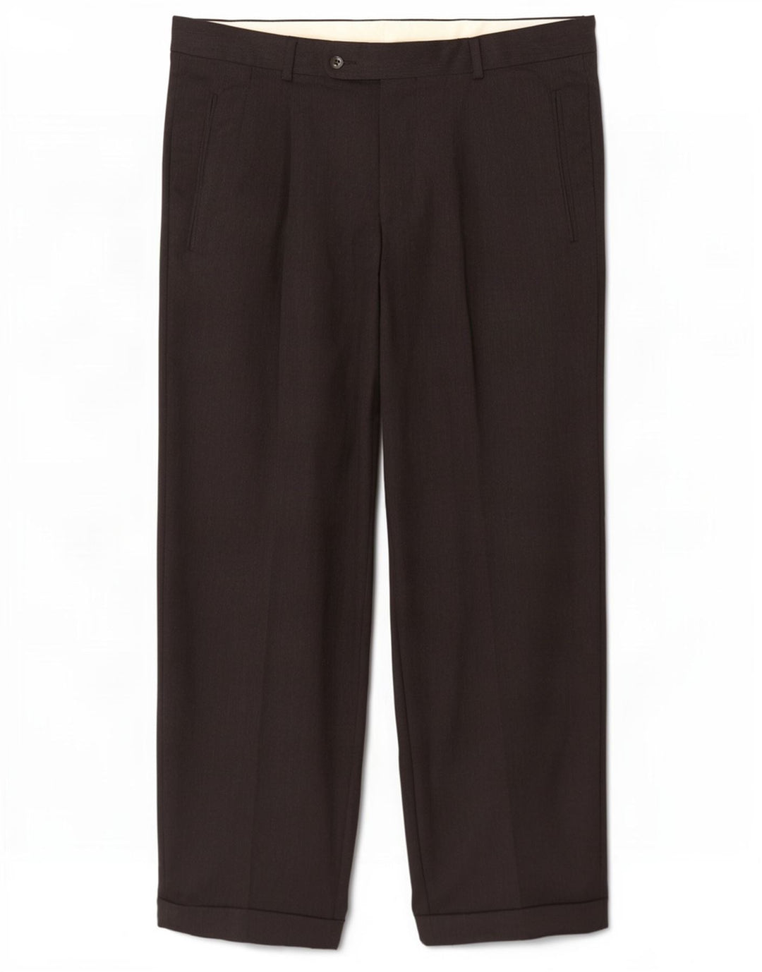 Pantaloni da abito con pegging da uomo Hugo Boss W34 L30 in lana nera
