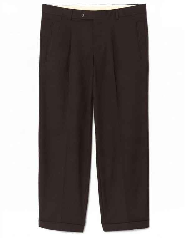 Pantaloni da abito con pegging da uomo Hugo Boss W34 L30 in lana nera