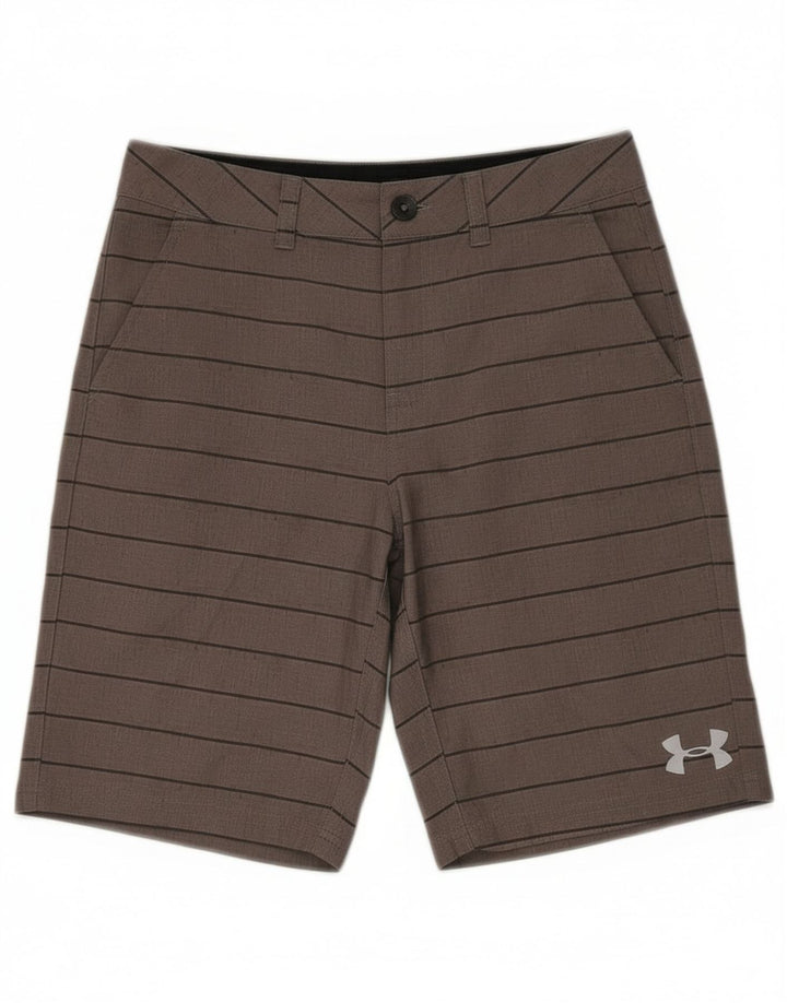 Pantaloncini chino da ragazzo Under Armour 9-10 anni W25 poliestere a righe grigie