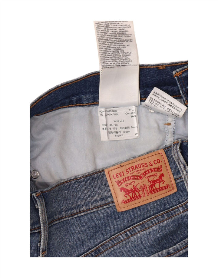 LEVI'S Jeans slim modellanti da donna 312 W30 L30 cotone blu