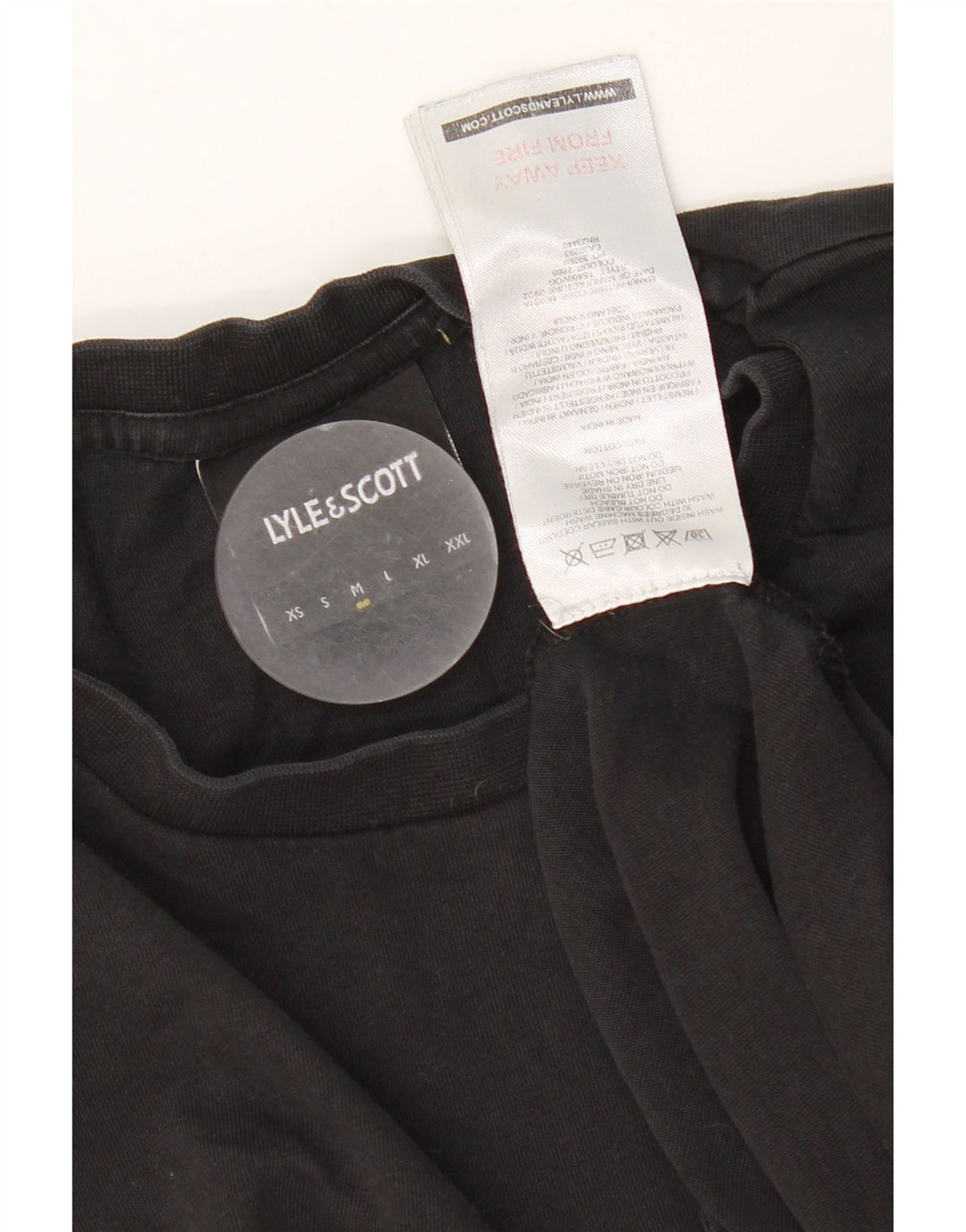 T-shirt da uomo Lyle & Scott Top in cotone nero medio