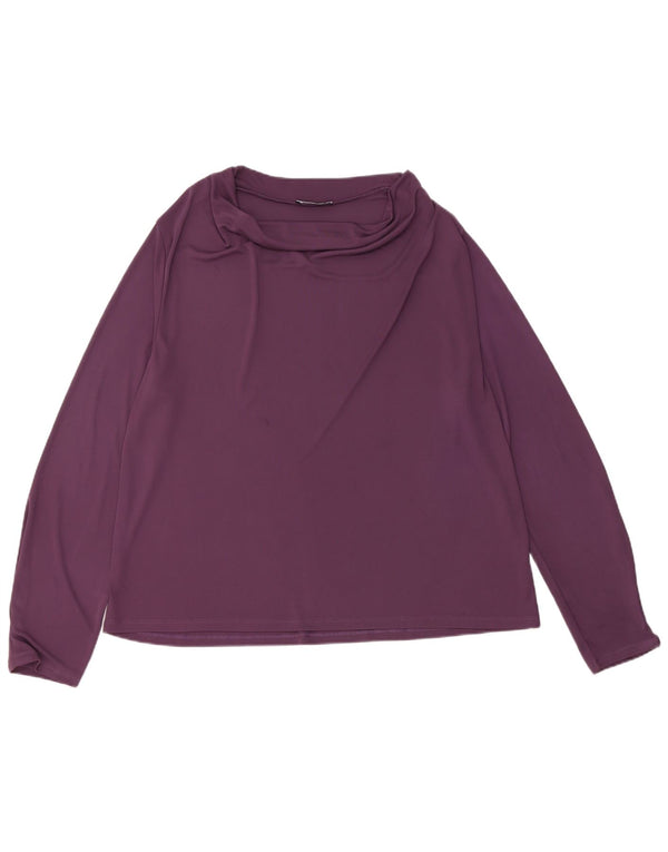 Top Zara da donna a maniche lunghe standard UK 18 XL Viola