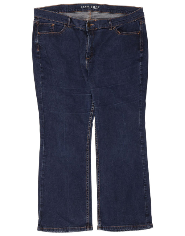 Jeans bootcut slim da donna Marks & Spencer UK 20 2XL W40 L27 Cotone blu