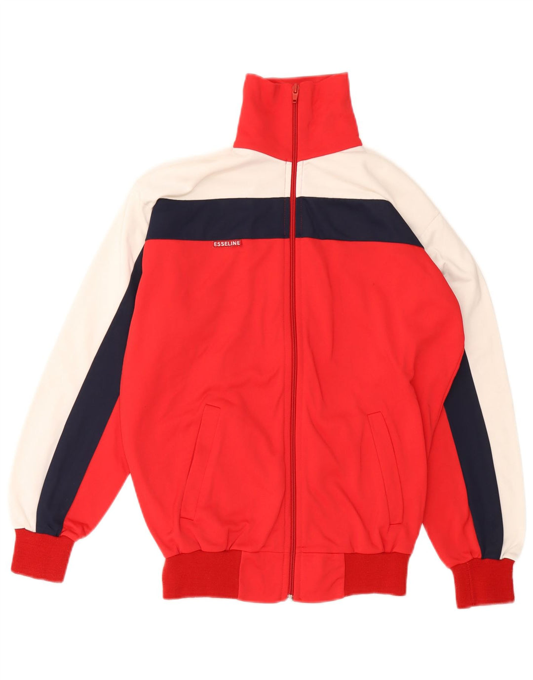 Giacca da tuta da donna vintage IT 44 XS Colorblock rosso