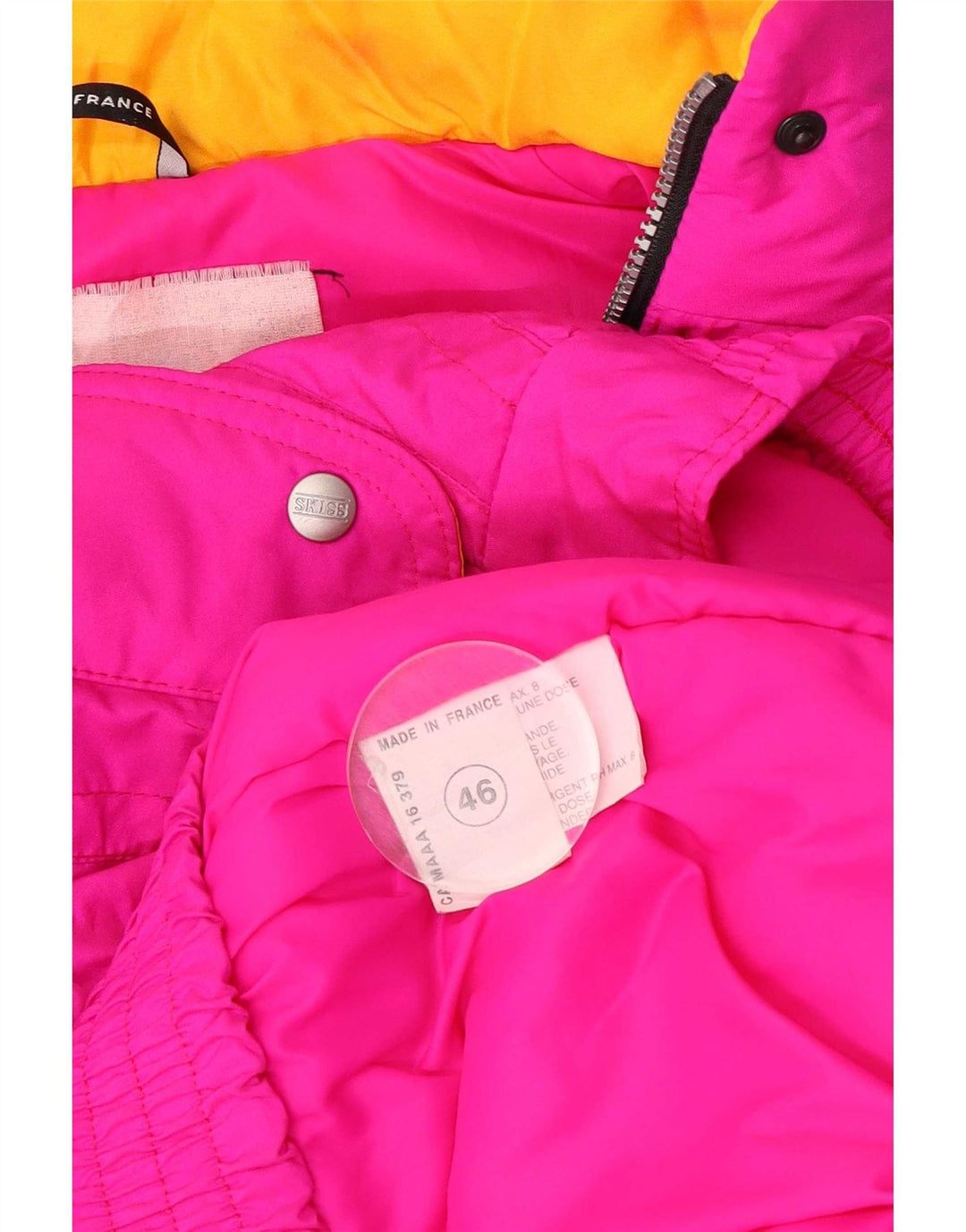 Giacca da sci con cappuccio da donna EU 46 XL Poliammide color block rosa