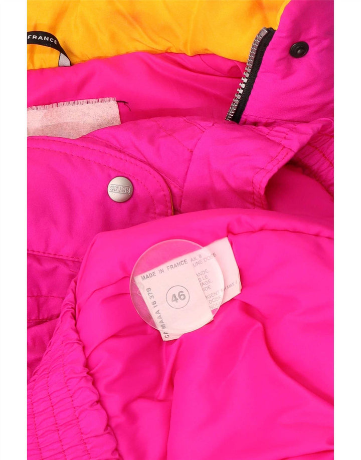 Giacca da sci con cappuccio da donna EU 46 XL Poliammide color block rosa