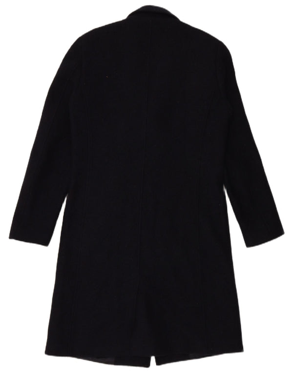 JIGSAW Mens Overcoat UK 36 Small Navy Blue Wool