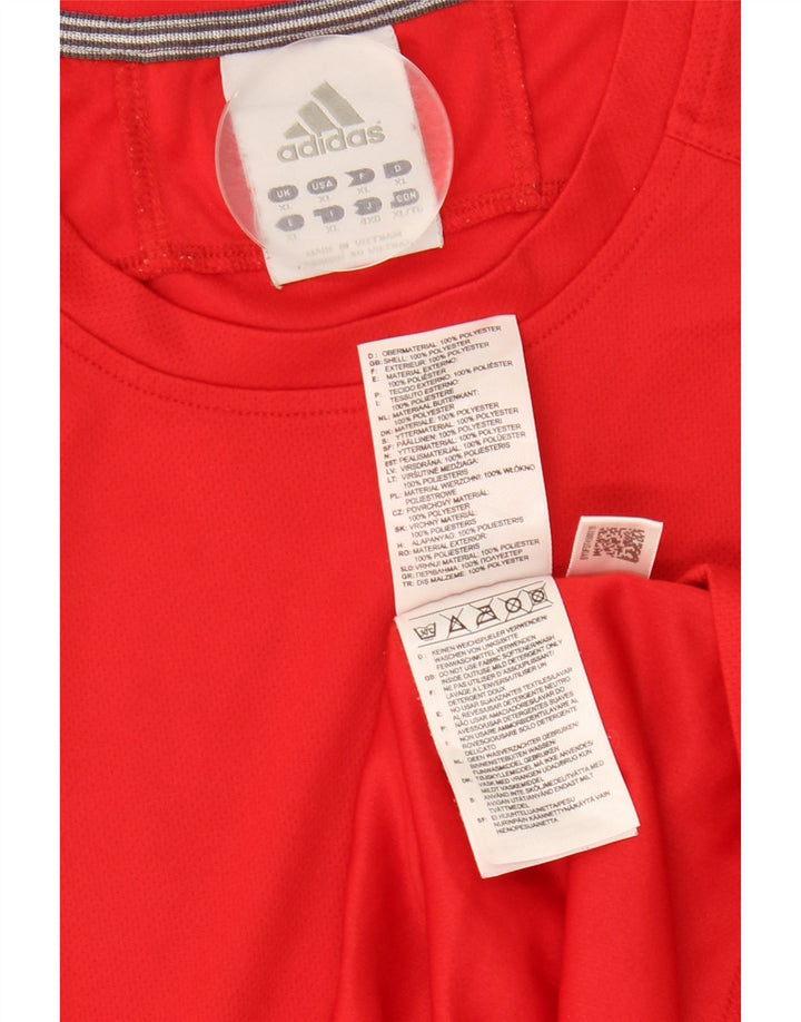 Canotta Adidas Climalite da donna UK 18 XL poliestere rosso