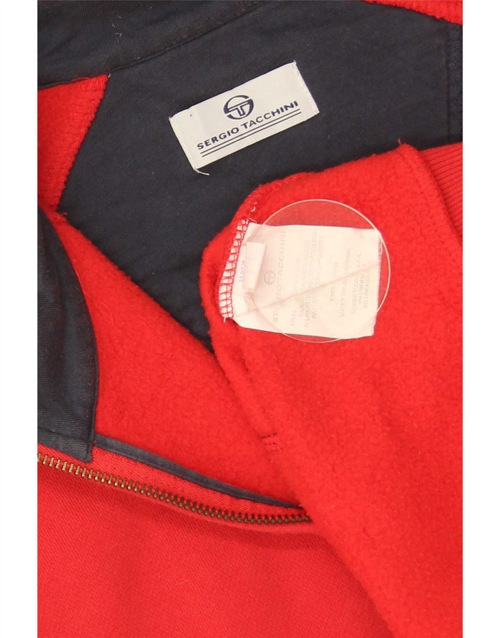 Giacca da ginnastica da donna Sergio Tacchini UK 14 cotone rosso medio