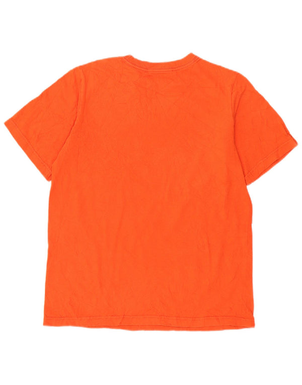T-shirt grafica da ragazzo Nike Top 13-14 anni XL in cotone arancione