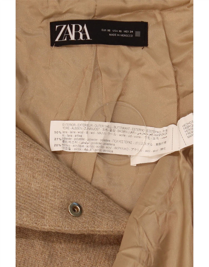 Giubbotto bomber con cappuccio da donna Zara UK 6 XS Beige Lana