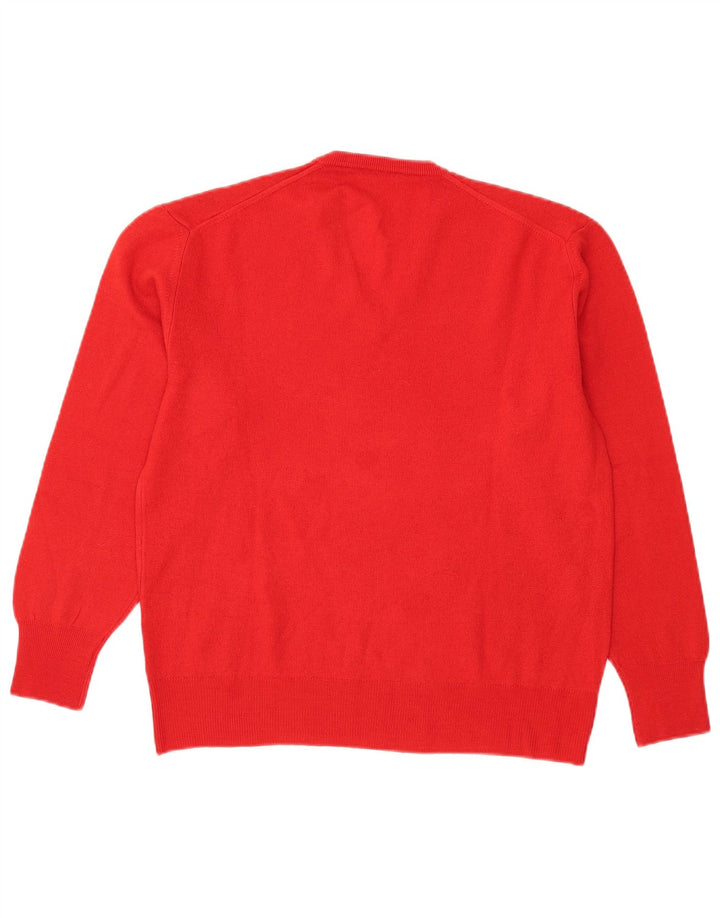 Maglione da donna con scollo a V Cacharel IT 48 XL Lana rossa
