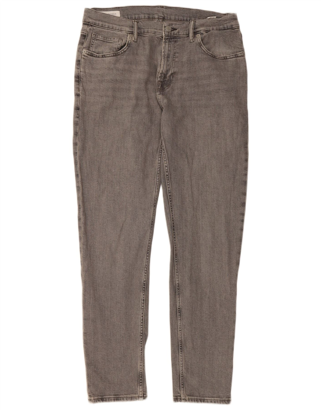 Jeans slim da uomo Zara EU 44 Large W34 L31 Cotone grigio