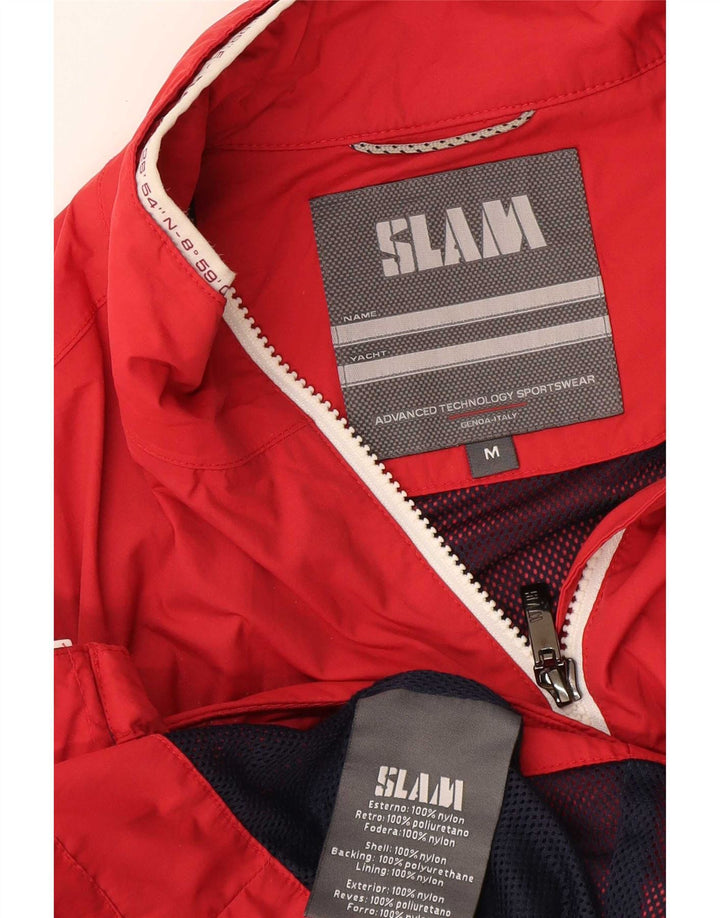 Giacca antipioggia da donna Slam UK 14 nylon rosso medio