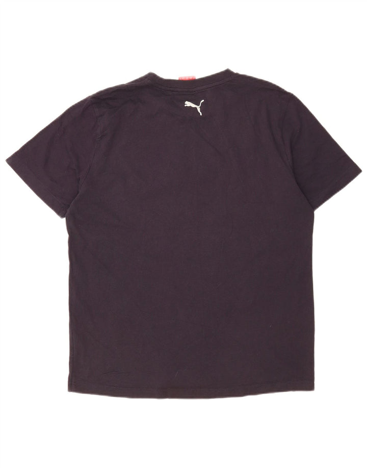 T-shirt grafica da uomo Puma Top medio blu navy