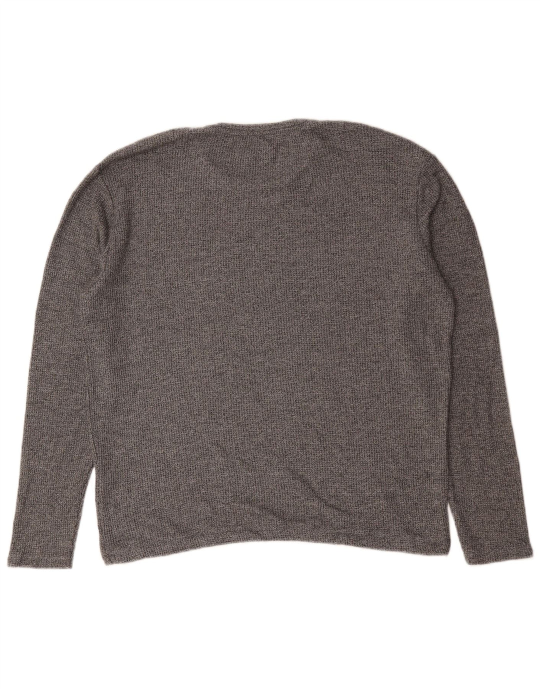 Maglione maglione girocollo da uomo Zara grande in cotone grigio