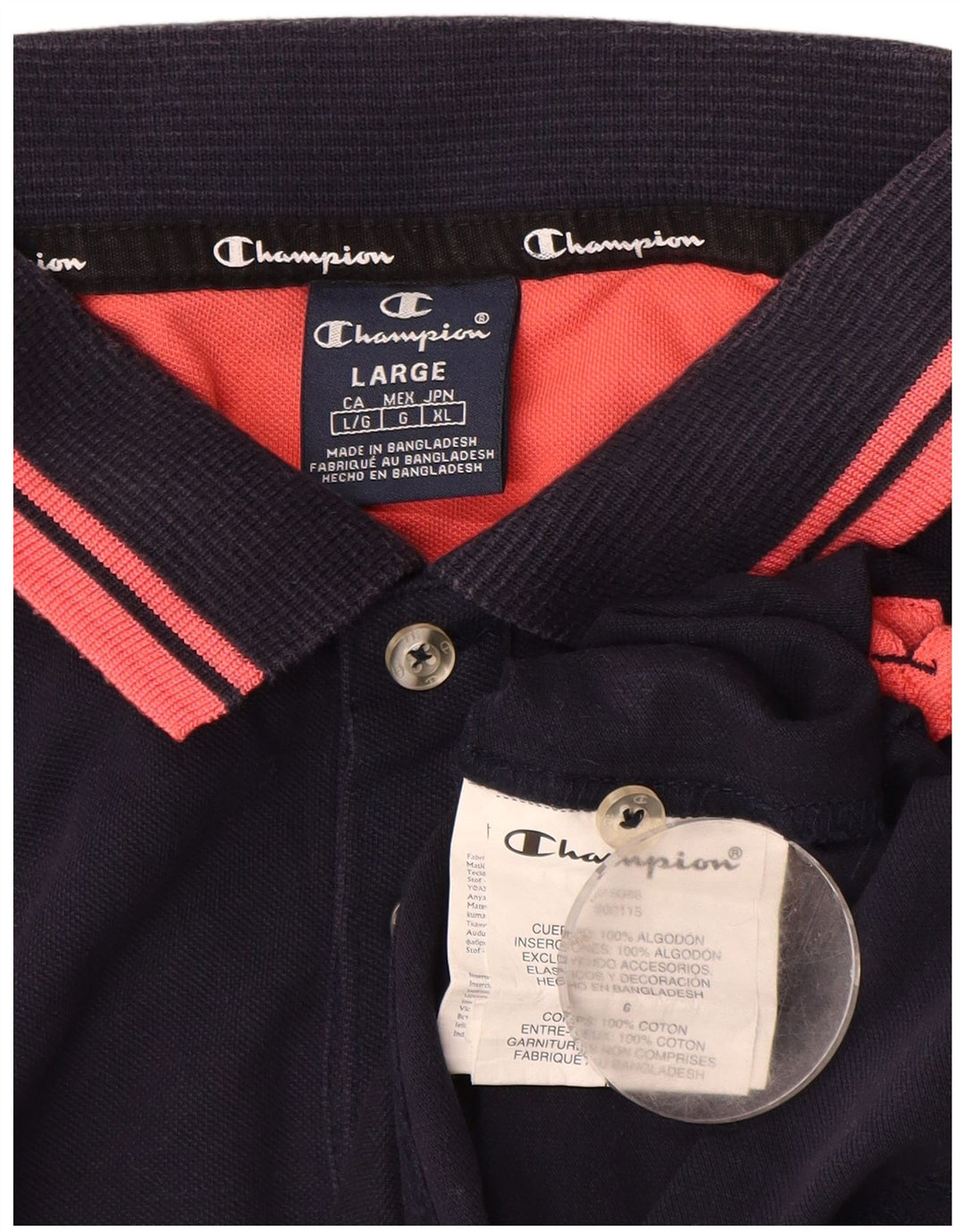 Polo da uomo Champion Large in cotone blu navy