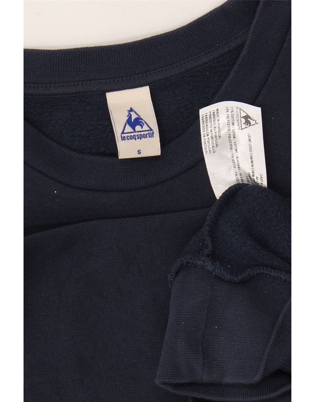 LE COQ SPORTIF Felpa grafica da uomo Maglione piccolo blu navy in cotone