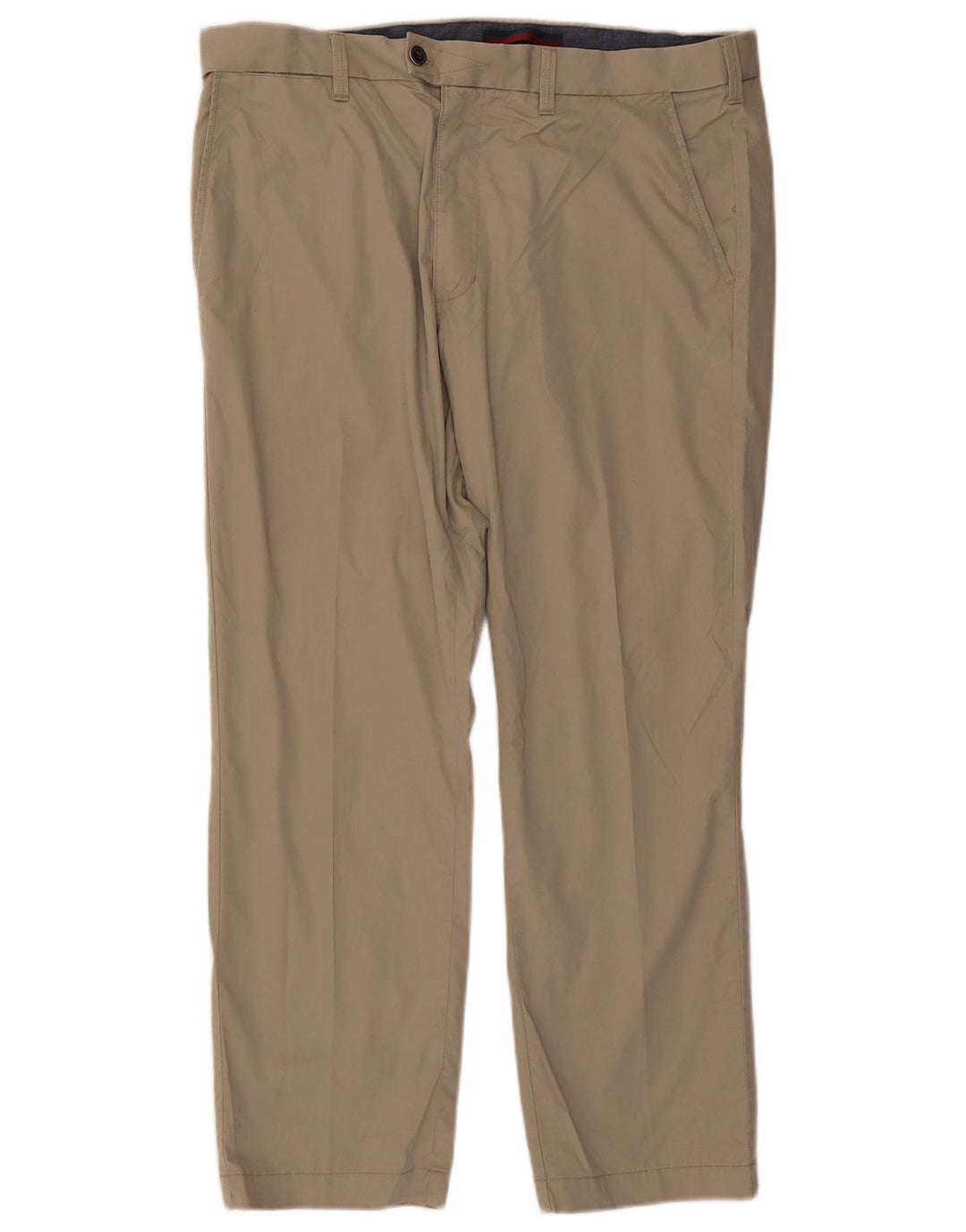 MARKS & SPENCER Pantaloni da abito dritti da uomo blu Harbour W38 L29 Beige