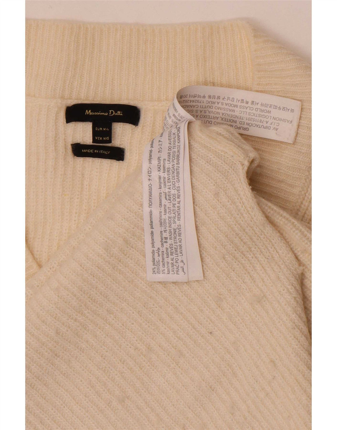 Canotta da donna Massimo Dutti UK 14 Poliammide medio bianco sporco