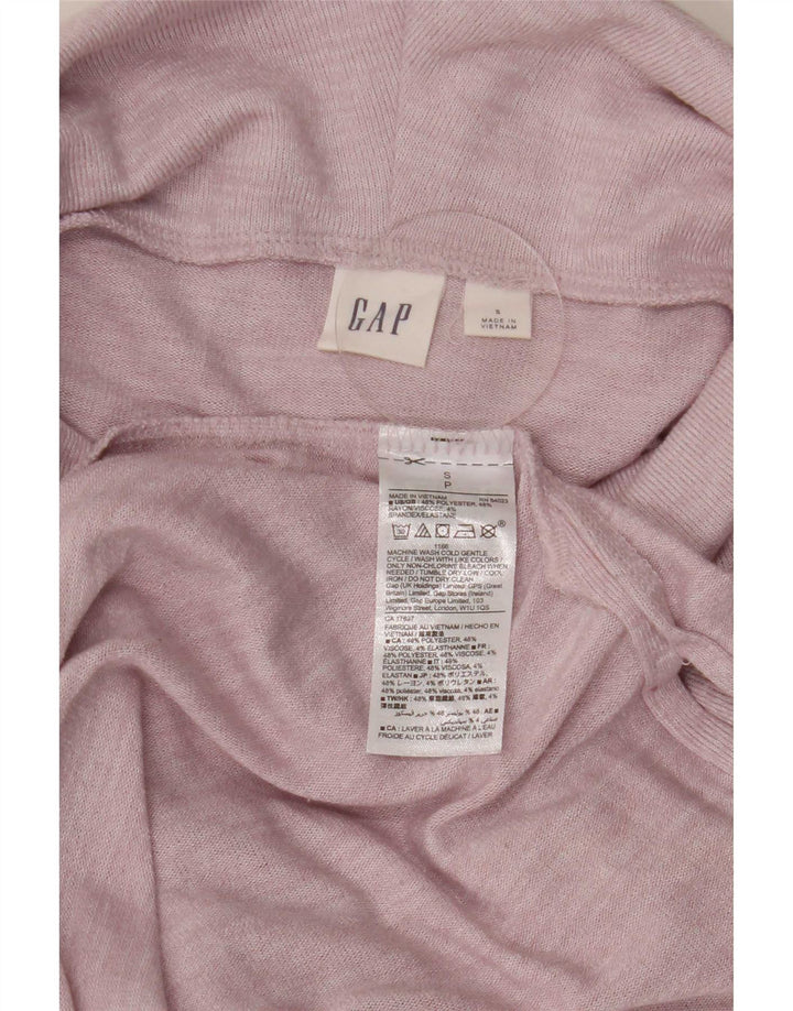 Gap Top oversize da donna a maniche lunghe UK 10 Small Poliestere chiazzato rosa