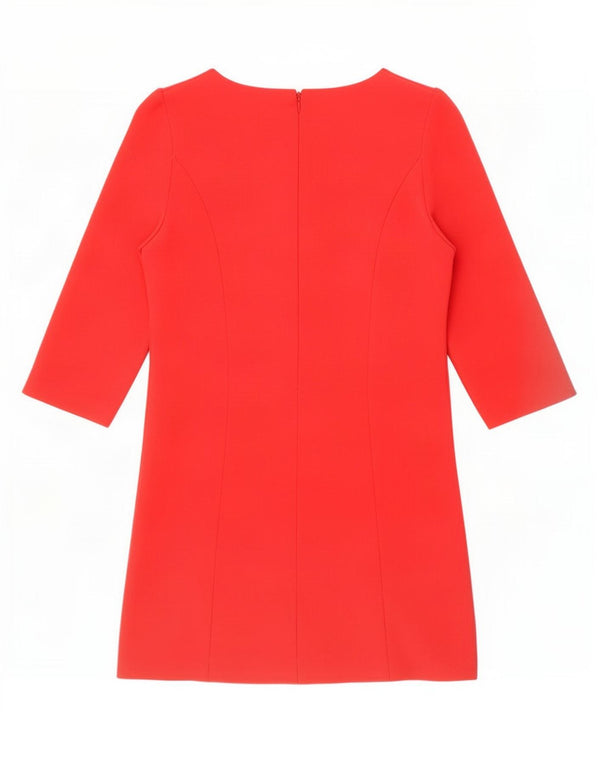 Abito a trapezio con maniche a 3/4 da donna Zara UK 6 XS rosso