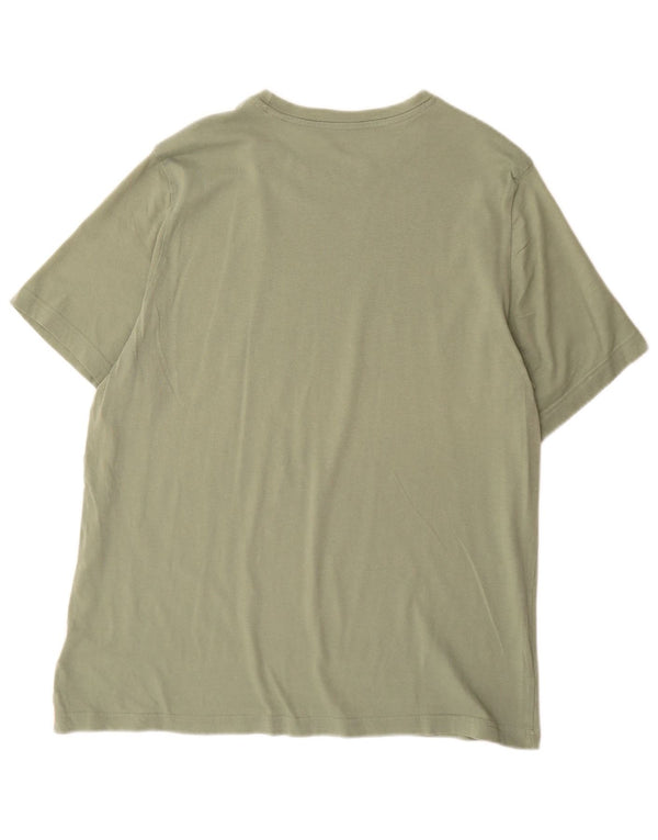 T-shirt grafica da uomo Reebok Top grande in cotone verde