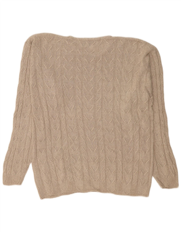 RETREAT Maglione girocollo da uomo in cotone beige grande