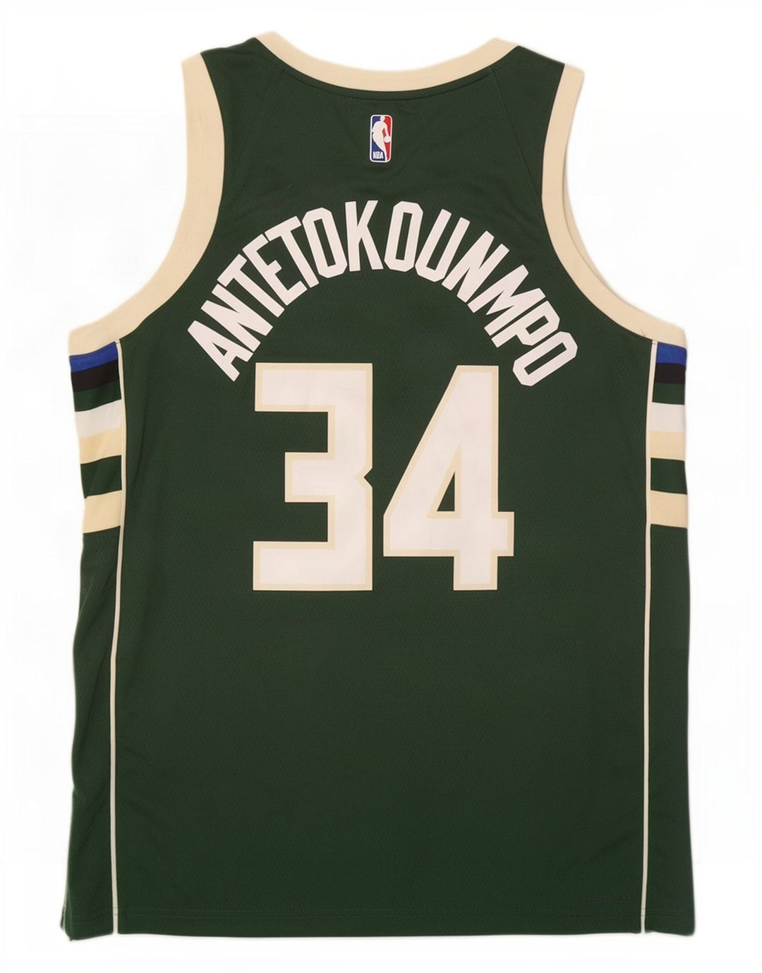Canotta grafica Nike Milwaukee 34 da uomo, grande, in poliestere color block verde