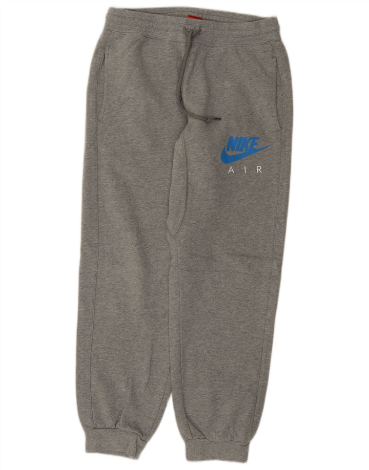 NIKE Pantaloni da tuta con grafica da donna Joggers UK 14 Cotone grigio medio