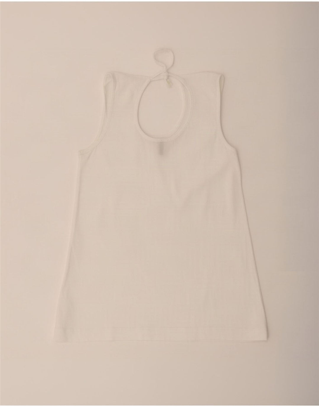 Camicetta senza maniche da donna Benetton Top UK 12 Medio Bianco