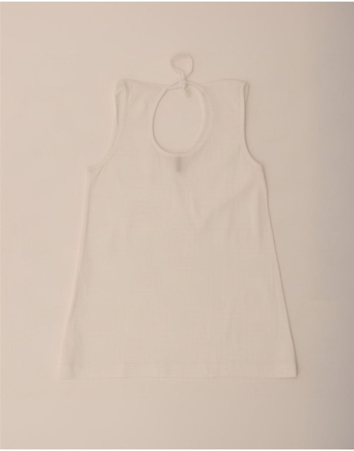 Camicetta senza maniche da donna Benetton Top UK 12 Medio Bianco