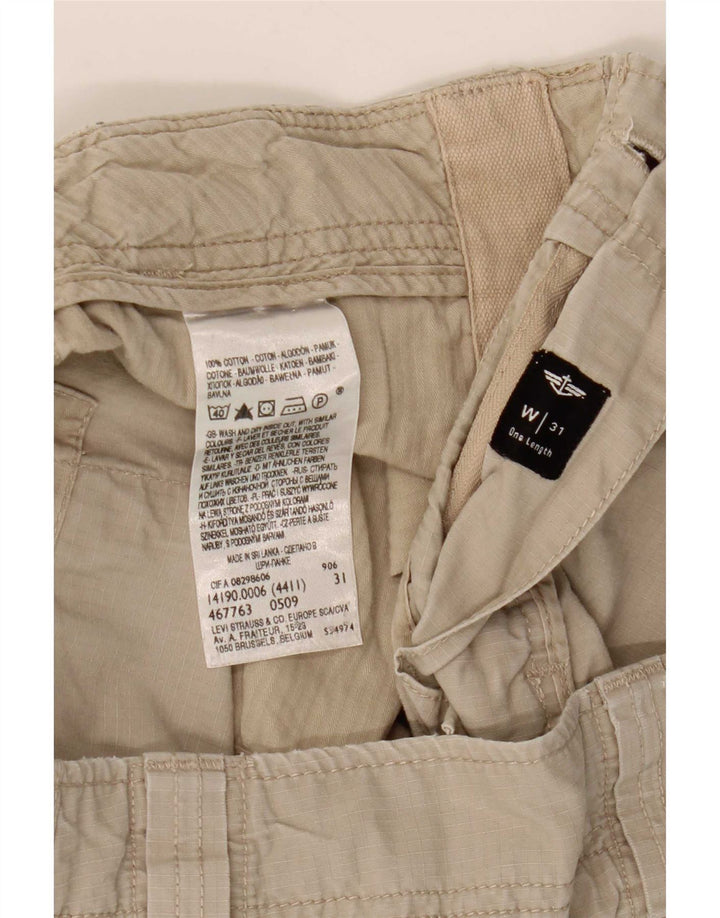 Pantaloncini cargo da uomo vestibilità comoda Dockers W31 cotone beige medio