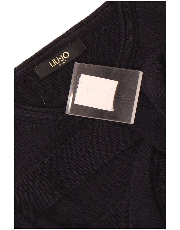 Liu Jo Uomo Maglione Girocollo Maglione XL Blu Navy a Righe