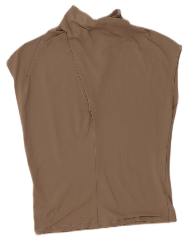 Top senza maniche in camicetta da donna Zara UK 12 Poliammide grigio medio