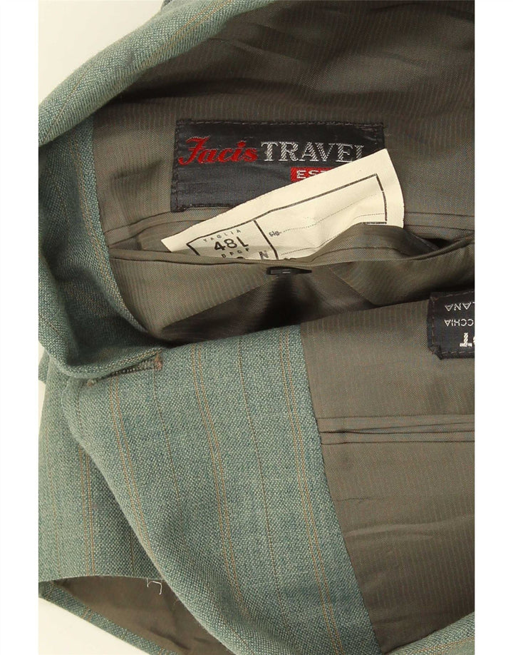 Giacca blazer da uomo a 3 bottoni Facis IT 48 Terital a quadri verde medio