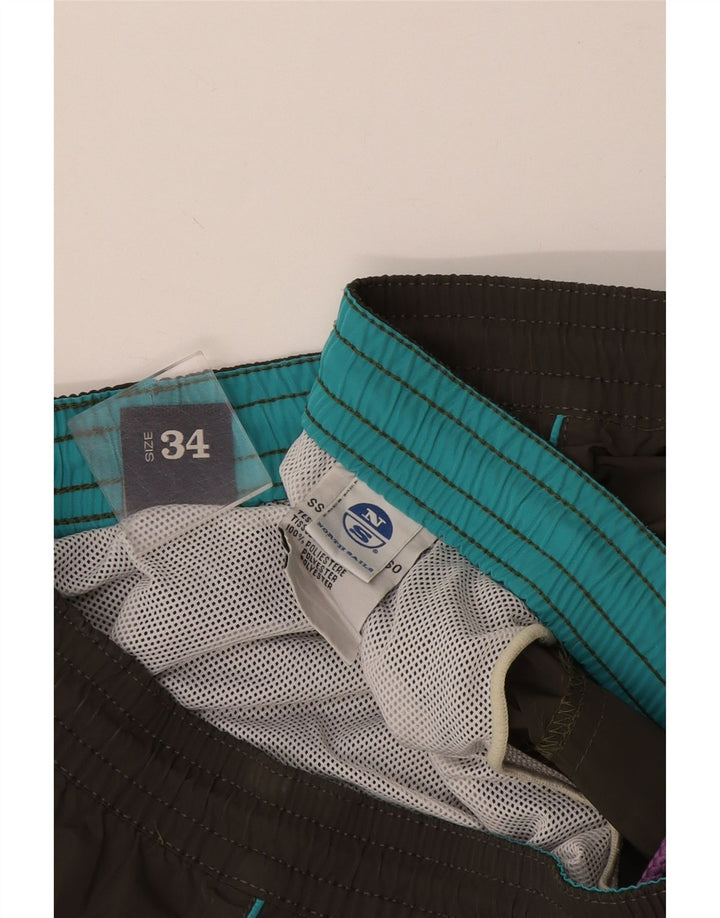 Pantaloncini da bagno da uomo North Sails grandi in poliestere verde